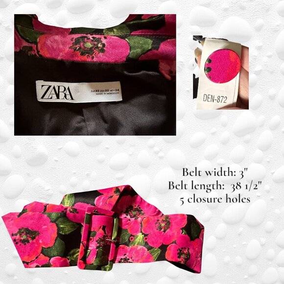 ZARA Floral Print Blazer Dress - Size S New Without Tags - Picture 5 of 5